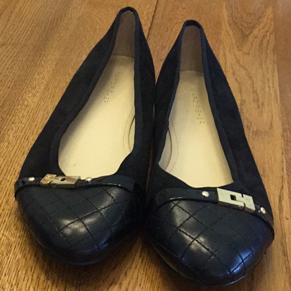 Woman’s Marc Fisher black suede ballet flats with leather toe. 9. Barely worn!